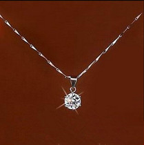 Chow Tai Fook PT950 platinum melon necklace female style clavicle neck decoration Mo Sang diamond 18K white gold pendant jewelry