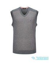 DAKS high-end mens Korean counter 20 autumn V-neck knitted vest DGTS0C651 G3 Gray