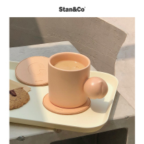 StanCo creative design Peach ceramic coffee mug Female small cute cup Best friend birthday gift