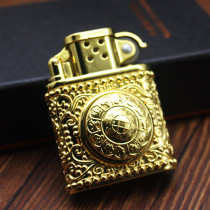 Metal new retro twelve Zodiac lucky wheel rotating creative inflatable grinding wheel open fire lighter personality gift