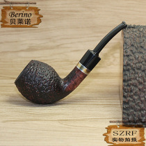 Italian imported brand Beleno mens natural heather wood gold and silver ring pipe BerinoM603 bucket type