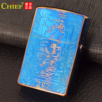 ZORRO ZORRO copper kerosene wheel lighter high-grade blackened smoked blue ice brave lucky custom gift