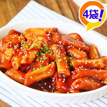 Park Family Korean rice Cake Korean Fried rice cake Instant rice cake strips Spicy Fried rice cake Hot pot handmade rice cake 4 bags
