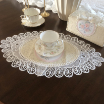  Foreign trade export lace decoration round placemat table mat Coaster Table lamp Vase mat tablecloth Korean insulation mat