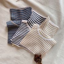 ▲ 21AW spot Danish sub infant merino wool high collar knitted bib false collar stripe