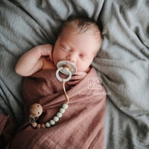 ▲ 21 spot Danish Mushie infant pacifier chain high-value beaded pacifier anti-drop chain