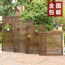 New anticorrosive wood fence screen partition Wood mesh climbing vine flower frame wooden fence wooden garden fence guardrail garden wall
