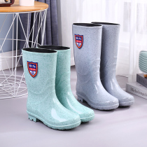 Return rain shoes Womens water shoes Womens wellies Middle tube high tube long tube water boots Waterproof non-slip thickened rain rubber shoes Galoshes