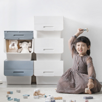 Camellia side open flip storage box 3 clothes sundries cotton quilt plastic storage box children's toy sorting box