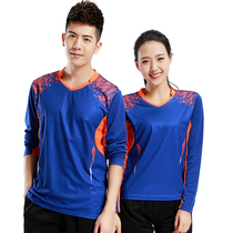 New autumn and winter badminton jersey long sleeve top mens and womens quick-drying volleyball sportswear training jersey team uniform