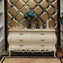 European-style porch cabinet neoclassical entrance hall cabinet light luxury entrance partition cabinet living room decoration cabinet simple European side cabinet