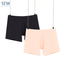 STW Womens Anti-Walking Light Underwear Modale Beat Bottom Pants Four Corners Big Code Shorts No Marks Loose Safety Pants Flat Corner Pants