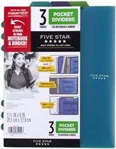 MEAD 81212 American virtue FIVESTAR five star folder notebook index Pack 3