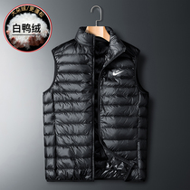 Nike new down vest mens warm vest cold ultra-thin duck down waistcoat winter jacket handsome
