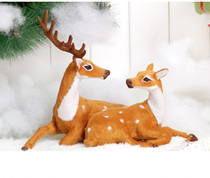 Christmas Christmas Deer Ornaments Christmas Scene Ornaments Couple to Deer Couple Deer Decoration Christmas Eve