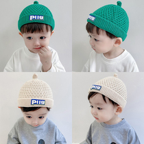 Korean baby hat pacifier hat autumn and winter new male and female children knitted wool cap infant pullover pull hat tide