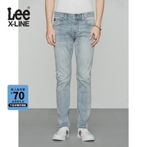 LeeXLINE 22 spring summer new product 706 repairs with narrow legs light blue male jeans LMB100706100-851
