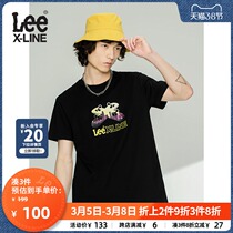 Lee XLINE Standard version type pattern printed round collar multicolor male short sleeve T-shirt trendy LMT0017534LE