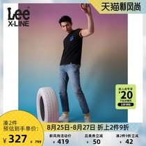  Lee XLINE 21 New product 705 standard mid-waist large tapered light blue mens jeans LMR7055PCCAQ