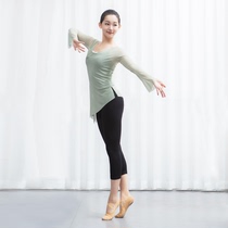 Rhyme gauze ballet yoga practice clothes Chinese style elastic net gymnastics modern self-cultivation dance performance Women