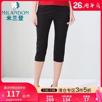 Miranda middle-aged mother summer women slim casual pants high waist six-point pants show young WK2B0016