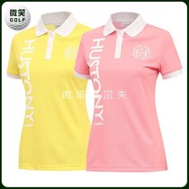 Special 2021 summer new Korean golf suit women contrast letter breathable short-sleeved T-shirt GOLF