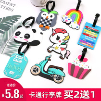 Luggage tag luggage strap travel label boarding pass suitcase packing with cartoon listing tag check sign