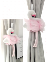 Flamingo curtain rope strap cute girl strap strap window buckle Nordic nis trendy home accessories