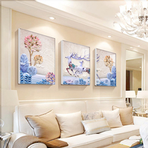 Nordic Living Room Decoration Painting Triplex No Frame Painting Sofa Background Wall Decoration Painting Wall Painting Living-room Hanging Painting Atmosphere