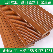 Outdoor heavy bamboo wood floor high anti-corrosion carbonized bamboo wood wall panel outdoor plank road Park platform courtyard project