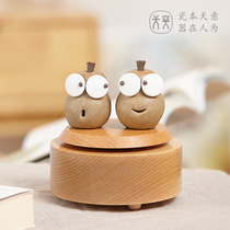 Tanabata Valentines Day music box wooden retro music box to send a girl boyfriend commemorative birthday gift