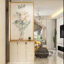 Entrance cabinet Shoe cabinet One simple modern solid wood screen partition into the living room block light luxury decorative locker