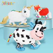 jollybaby animal doll cloth book baby puzzle enlightenment early education toy baby baby cloth book 0-3 years old