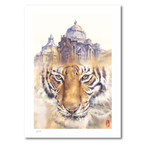 Limited edition of international watercolor painter Zhang Yi - Tiger