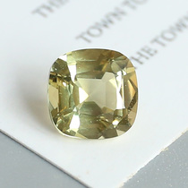 1 7 carat natural light yellow tourmaline loose stone ring face square crystal clean transparent fire color shiny lady gift