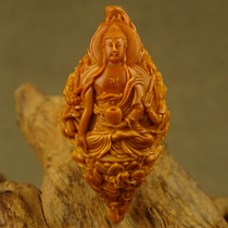 Pure hand-carved "Buddha Light" Zhoushan Olive Walnut Carving New Single Seed Collection ZQZAHJ