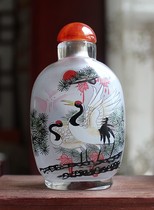 Chinese characteristic internal painting snuff bottle Crane