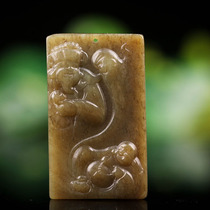 Hetian jade carving pendants 26 18g and gas wealth to recruit Cai Nafu pendant pendant