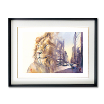 (Limited-time Low Price) Auspicious Prosperity Power Status (Lion) International Watercolor Painter Zhang Yis signature printmaking