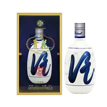 中国白酒 杏花村 清香型白酒 500ml53度 杏花村白酒花开富贵系列475ML 清香型白酒53%vol XHC 005_坚朗云采