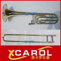 Professional grade tenor trombone performance instrument B- flat-F lacquer gold gift oil gloves