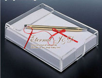 Environmentally friendly transparent acrylic note paper display box plexiglass hand box office supplies factory direct sales