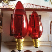 Red E12 E14 flame pull tail light bulb flash bulb