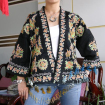 Ethnic style embroidery out of print ethnic clothing~Black Phoenix