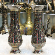 Pakistan bronze handicrafts 12 inch bronze carved Japanese vase factory direct home furnishings BT24