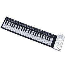 Hand-rolled piano 49-key electronic keyboard portable folding soft silicone piano folding soft piano without MIDI