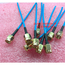 RF-SMA-J single side connector blue semi-flexible high frequency connection line SMA male head inner screw inner pin 50 ohm 20CM