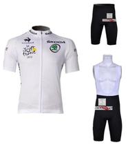 XS-4XL ~ 2012 white ring method male and female bike bike pulley short sleeve riding suit harness summer short clothing pants