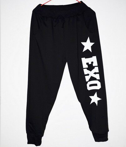 exo春夏新款鹿晗世勋吴亦凡同款收脚哈伦裤运动裤休闲裤男女裤子