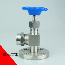 Stainless steel flange cock JX49W H304 201 stainless steel water level gauge switch level gauge needle globe valve